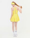  Váy Pickleball liền thân Hibi Sports D104 Kiểu phối cắt sò viền cổ, kèm mút ngực, chất vải cao cấp EX-Lu Fabric 