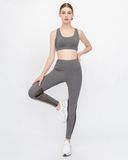  Set Đồ Tập Yoga Gym Nữ Hibi Sports H101, Áo Bra Thể Thao 8 Dây, Quần Lưng Cao, Kèm Mút Nâng Ngực 