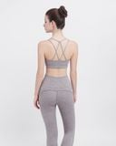  Set Đồ Tập Yoga Gym Hibi Sports H132 Kiểu Bra 4 Dây Đan, Kèm Mút Ngực 