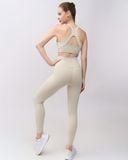  Set Đồ Tập Yoga Luxury Hibi Sports H138 - Áo Bra Khoét Lưng Tam Giác - Kèm Mút Ngực 