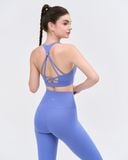  Set Đồ Tập Yoga Gym Hibi Sports H161 Kiểu 4 Dây Đan Nơ Cổ Tròn, Kèm Mút Ngực 