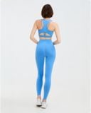  Set Đồ Tập Yoga Gym Hibi Sports H165 Kiểu Áo Ba Lỗ Cách Điệu 2 Dây Chữ V, Kèm Mút Ngực 