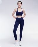  Set Đồ Tập Yoga Gym Luxury Hibi Sports H169 Áo 2 Dây Đan Ngang, Kèm Mút Ngực, Chất Vải Cao Cấp Lu Fabric 