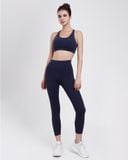  Set Đồ Tập Yoga Gym Hibi Sports H170 Kiểu Quần Lửng Đan Dây Lưng Cao, Áo Kèm Mút Ngực 