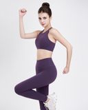  Set Đồ Tập Yoga Gym Hibi Sports H173 Kiểu Cổ Yếm Phối Khoen, Kèm Mút Ngực 