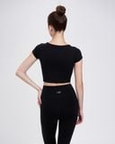  Set Đồ Tập Yoga Gym Hibi Sports H174 Kiểu Áo Croptop Có Tay Phối Dây Trước Kèm Mút Ngực, Chất Vải Hi Fabric 