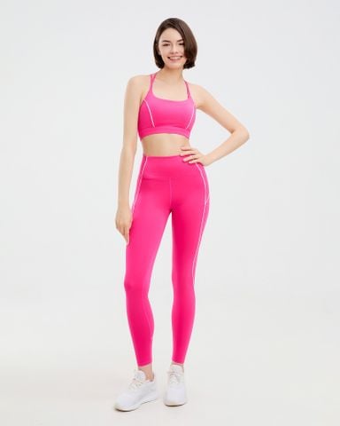  Set đồ tập Yoga Gym Luxury Hibi Sports H182 Áo 6 dây phối viền trắng, kèm mút ngực, chất vải cao cấp Lu Fabric 