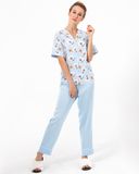  Set Pijama Dài Cổ Lá HB107 