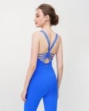  Bộ Tập Yoga Gym Luxury Jumpsuit Hibi Sports J603 Dây Đan Quạt, Kèm Mút Ngực, Chất Vải Cao Cấp Lu Fabric 