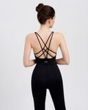  Bộ tập Yoga Gym Jumpsuit Hibi Sports J605 kiểu dây đan chéo, kèm mút ngực, chất vải cao cấp Lu Fabric 