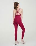  Bộ tập Yoga Gym Jumpsuit Hibi Sports J605 kiểu dây đan chéo, kèm mút ngực, chất vải cao cấp Lu Fabric 