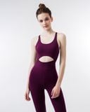  Bộ Tập Yoga Gym Jumpsuit Hibi Sports J604 Khoét Bụng, Kèm Mút Ngực, Chất Vải Cao Cấp Lu Fabric 