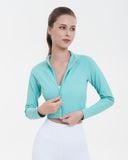  Áo Khoác Thể Thao Nữ Hibi Sports JA101 - Kiểu Tay Dài Có Khóa Kéo, Form Ôm Dáng 