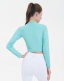  Áo Khoác Thể Thao Nữ Hibi Sports JA101 - Kiểu Tay Dài Có Khóa Kéo, Form Ôm Dáng 