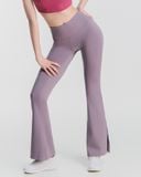  Quần Ống Loe Tập Yoga Gym Hibi Sports QD321 Kiểu Xẻ Tà, Chất Vải Lu Fabric 