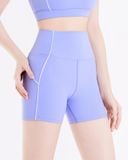  Quần đùi tập Yoga Gym Hibi Sports QS208 Kiểu phối viền trắng, lưng cao tôn dáng 