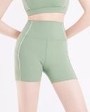  Quần đùi tập Yoga Gym Hibi Sports QS208 Kiểu phối viền trắng, lưng cao tôn dáng 