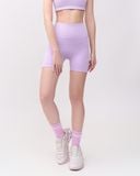  Quần Đùi Tập Yoga Gym Hibi Sports QS207 Kiểu Trơn Không Đường Phối, Lưng Cao Tôn Dáng 