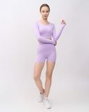  Quần Đùi Tập Yoga Gym Hibi Sports QS207 Kiểu Trơn Không Đường Phối, Lưng Cao Tôn Dáng 