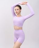  Quần Đùi Tập Yoga Gym Hibi Sports QS207 Kiểu Trơn Không Đường Phối, Lưng Cao Tôn Dáng 