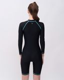  Đồ Bơi Liền Thân Hibi Sports SS004 - Kiểu Tay Dài Có Khóa Kéo, Kèm Mút 