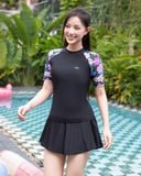  Váy bơi nữ Hibi Sports SS011 - Dáng xòe, kèm quần bảo hộ 