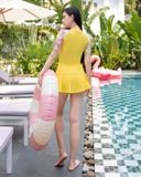  Váy bơi nữ Hibi Sports SS011 - Dáng xòe, kèm quần bảo hộ 