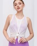  Áo Tank Tập Yoga - Gym Kiểu Xẻ Tà Cột Trước Hibi Sports TA708 - Mặc Ngoài Áo Bra 