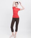  Áo Thun Thể Thao Nữ Tập Yoga Gym Hibi Sports TS004 Kiểu Có Tay 1 Lớp 