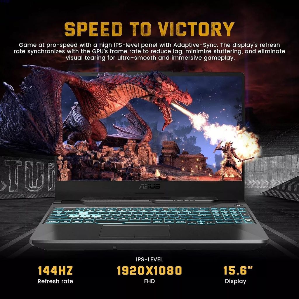 ASUS TUF Gaming A15 FA506NCR-HN047W (AMD Ryzen 7 7435HS | RTX 3050 4GB | 15.6 inch FHD 144Hz | 16 GB | 512GB | Win 11 | Đen) New Hãng