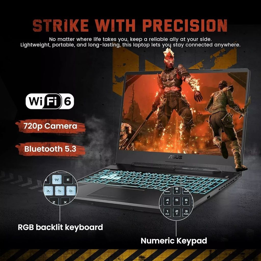 ASUS TUF Gaming A15 FA506NCR-HN047W (AMD Ryzen 7 7435HS | RTX 3050 4GB | 15.6 inch FHD 144Hz | 16 GB | 512GB | Win 11 | Đen) New Hãng
