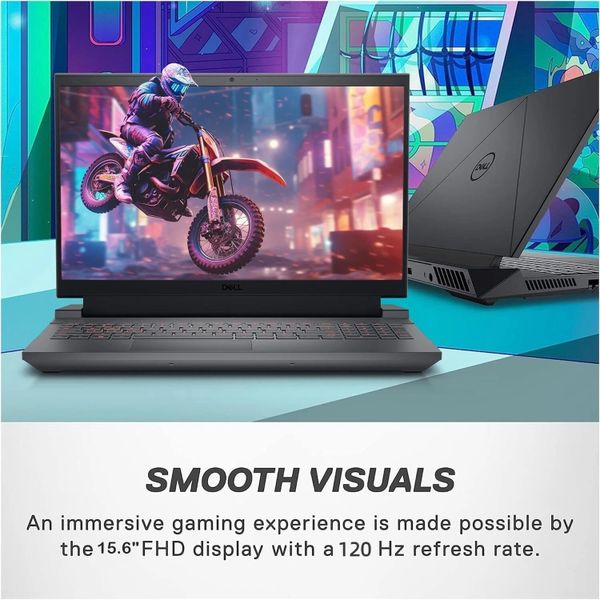 Laptop Dell Gaming G15 5530 i7HX161W11GR4060 (Intel Core i7-13650HX | 16GB | 1TB | RTX 4060 8GB | 15.6 inch FHD | Win 11 | Office | Xám Đen)