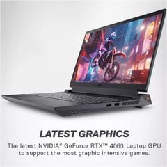 Laptop Dell Gaming G15 5530 i7HX161W11GR4060 (Intel Core i7-13650HX | 16GB | 1TB | RTX 4060 8GB | 15.6 inch FHD | Win 11 | Office | Xám Đen)