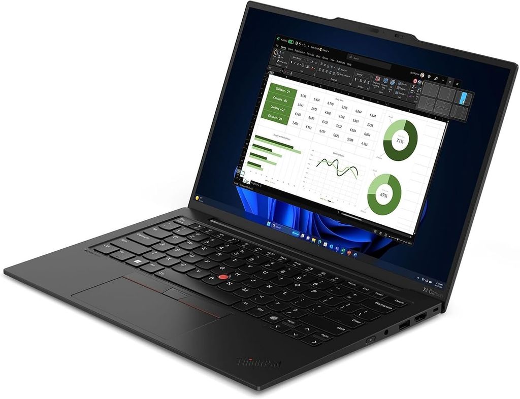 Lenovo Thinkpad X1 Carbon Gen 13/CPU Intel® Core™ Ultra 7 258V/Memory 16Gb/SSD Nvme 512Gb/LCD 14' FHD/Batery 57W/Trọng Lượng 1,18Kg/New