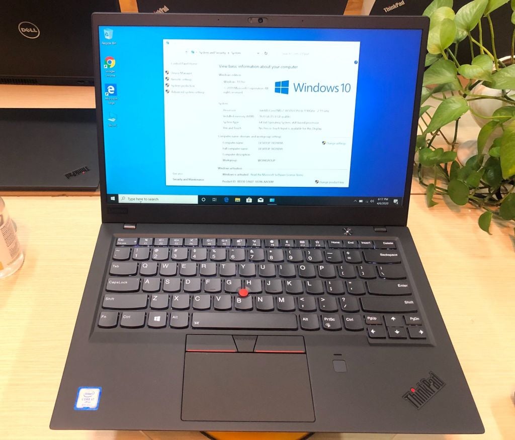 Lenovo Thinkpad X1  Gen 6/CPU  i7 8550U/ RAM 16Gb/SSD Nvme 256Gb/LCD 14inch FHD/ WIN 10, Laptop cũ