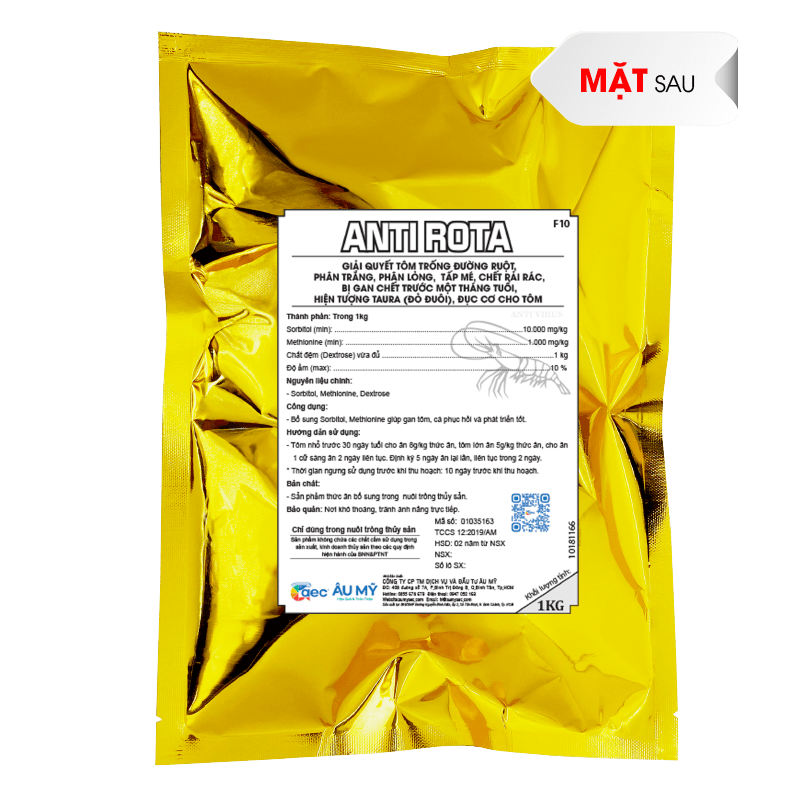  Anti Rota - Khắc phục các hiện tượng tôm rớt đáy, tôm chết rải rác | Gói 1 kg 