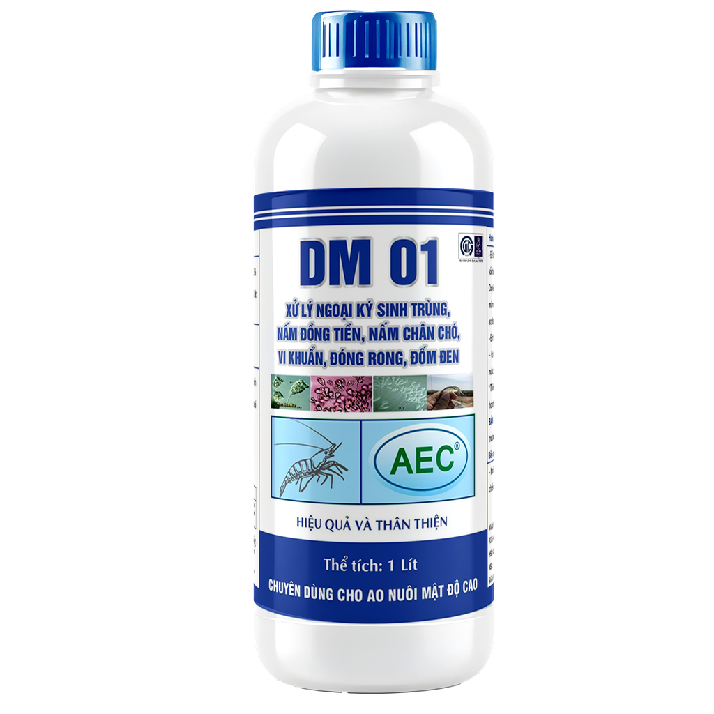  DM 01 - Xử lý ngoại ký sinh, nấm đồng tiền, nấm chân chó, vi khuẩn, đóng rong, đốm đen 
