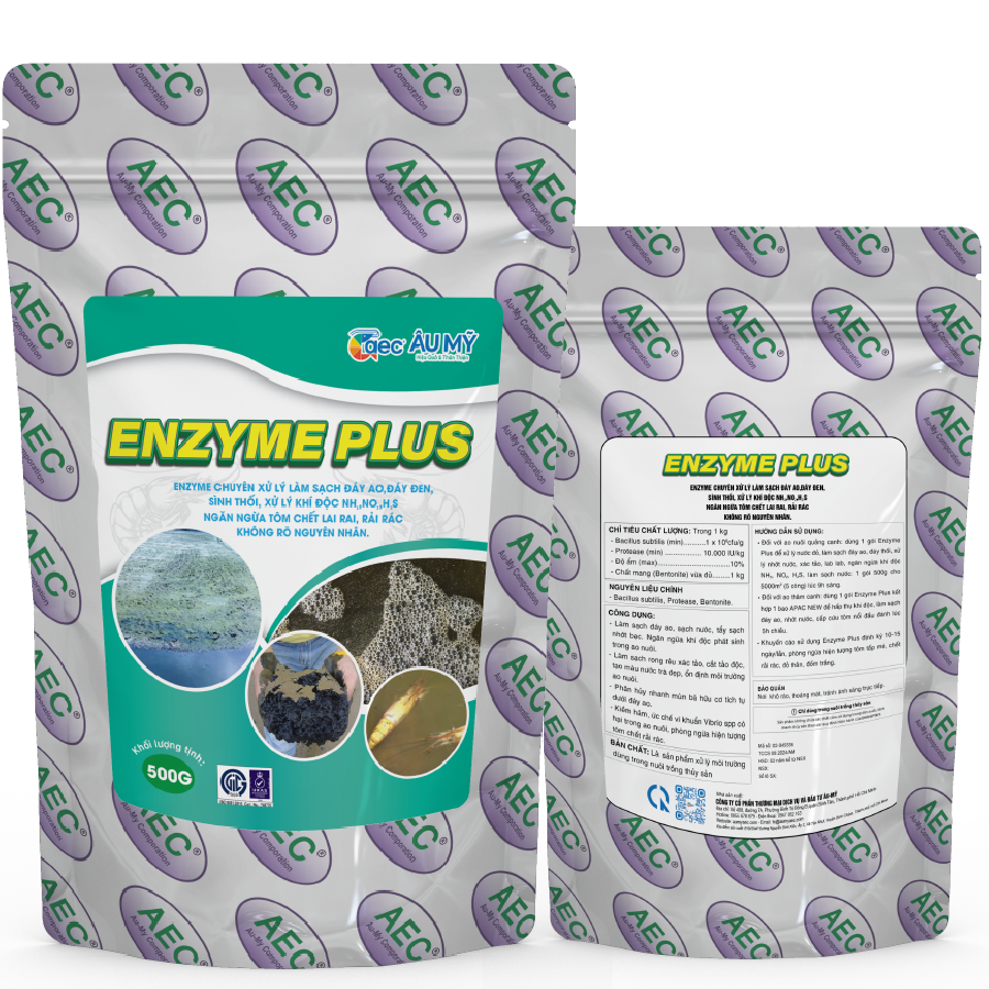  ENZYME PLUS - Xử lý làm sạch đáy ao, đáy đen, sình thối, xử lý khí độc NH3, NO2, H2S 