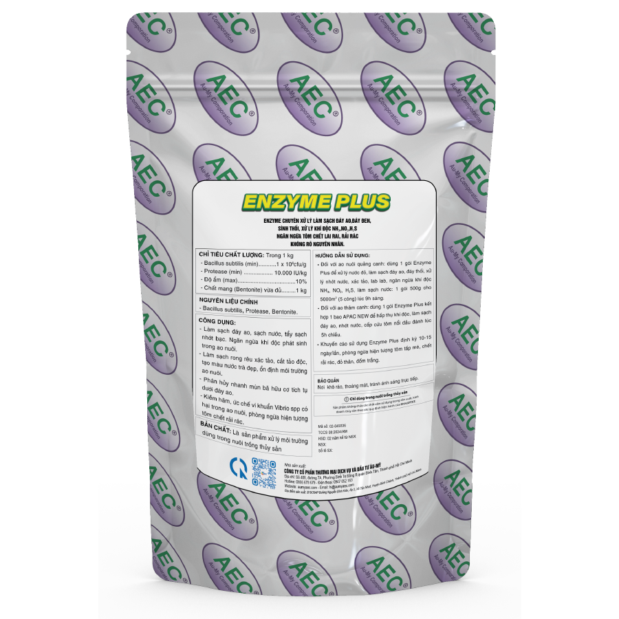  ENZYME PLUS - Xử lý làm sạch đáy ao, đáy đen, sình thối, xử lý khí độc NH3, NO2, H2S 