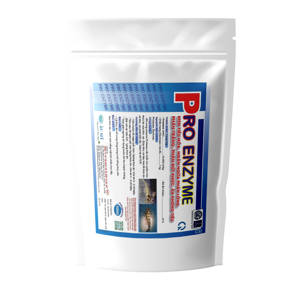  Pro Enzyme - Men tiêu hóa, ngăn ngừa phân lỏng, phân trắng, phân đứt khúc | Gói 0.5kg 