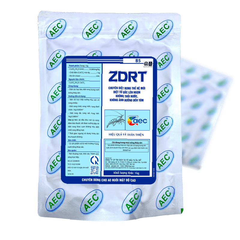  ZDRT - Diệt rong thế hệ mới, diệt từ gốc lên ngọn, không ảnh hưởng tôm, không thối nước | Gói 1kg 