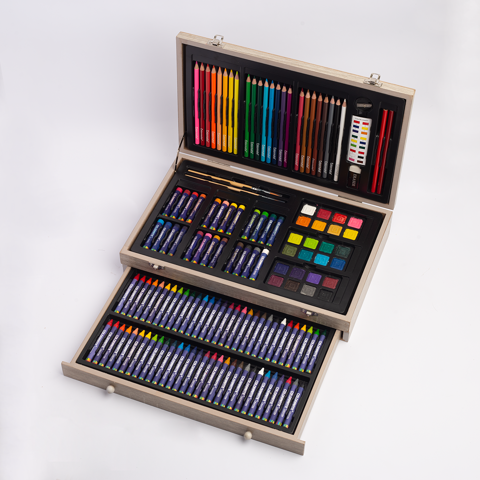  Bộ màu vẽ hộp gỗ cao cấp M142-Colormate 