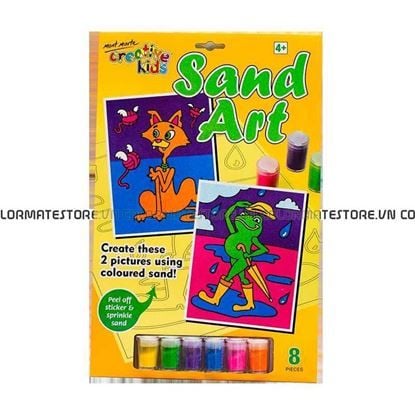  Bộ 2 Tranh  Cát Cho Bé Hình Mèo; Ếch 