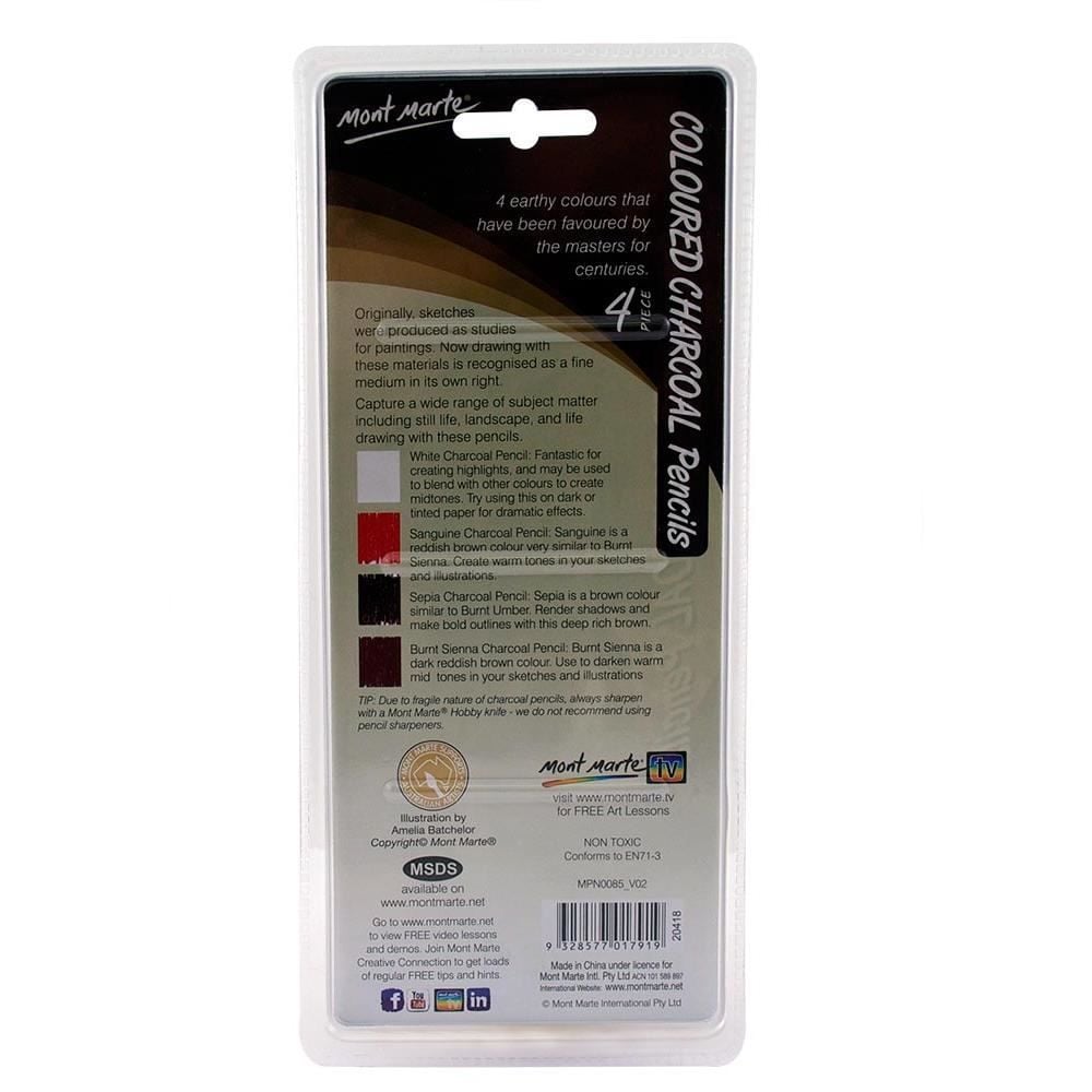  Bộ 4 Chì Charcoal Có Màu 