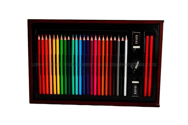  Hộp Gỗ 24 Bút Chì Màu MS-30W 