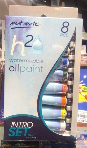  H20 Water Mixable Oil Paint Intro Set 8pce x 18ml 