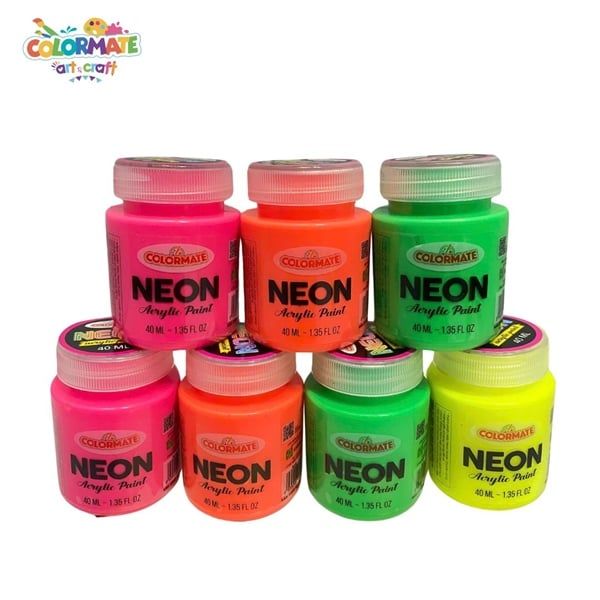  Chai màu vẽ Neon Acrylic 40ml 