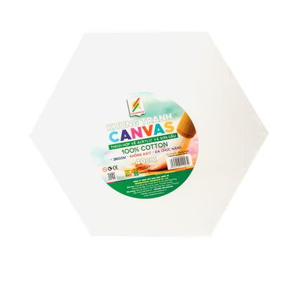  Bảng canvas lục giác 40cm-Colormate 
