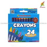  Bút Sáp Màu 24 Cây Hộp Giấy-Colormate 