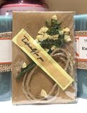  Thiệp giấy kraft hoa vàng 10.5x7cm 